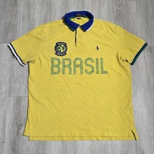 Polo Ralph Lauren Brazil Yellow Polo Shirt Brasil Size Large